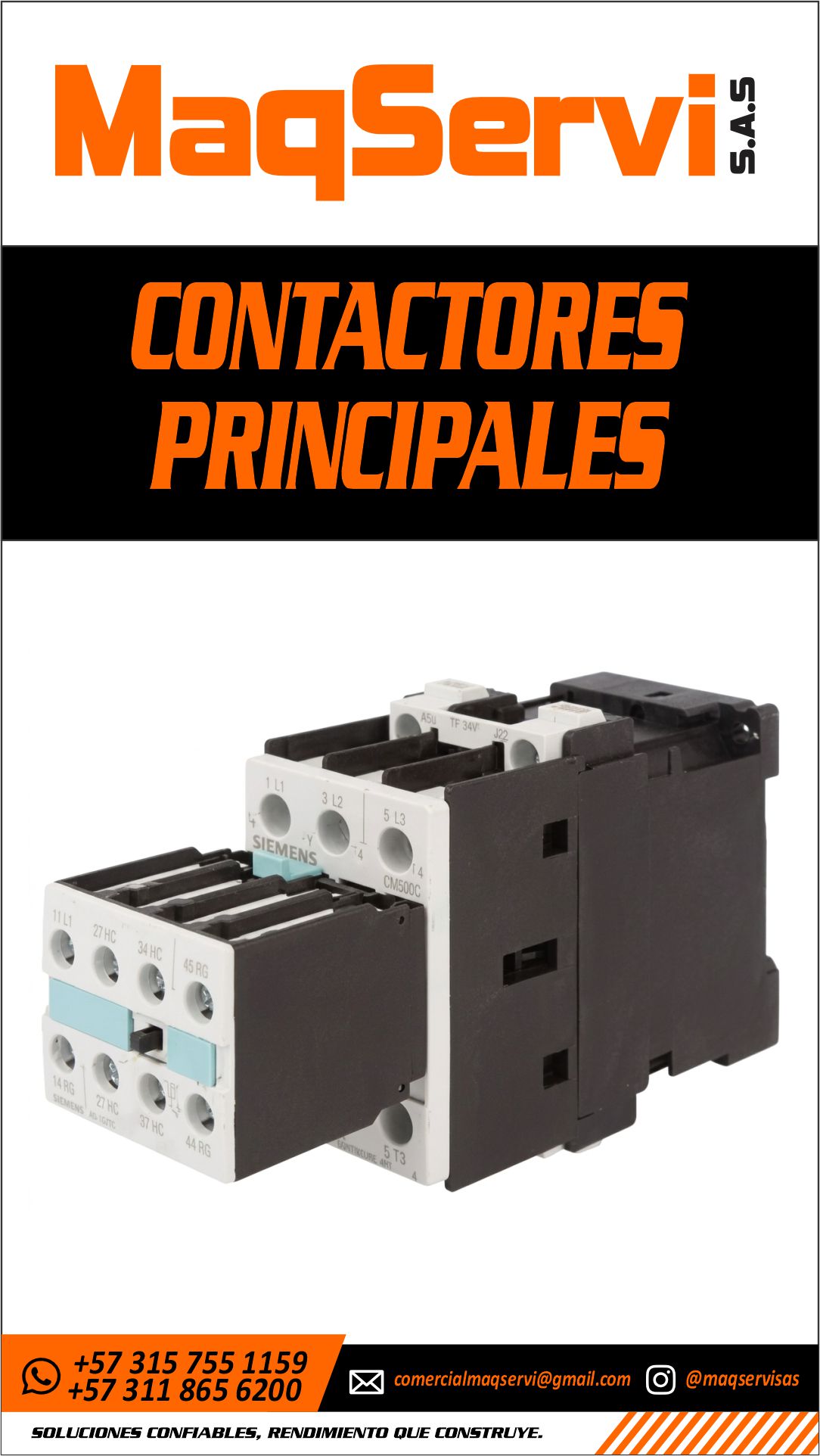 Contactores Principales Sirius para Maniobra de Motores